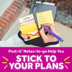 i.t♡ Post-it® Super Sticky Notes-to-go Pop-Up Notes, 3 in. x 3 in., One