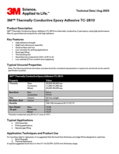 3M(TM) Thermally Conductive Epoxy Adhesive TC2810