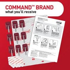 Command™ LTO black cherry small wire hook packaging claim image, B+ images for e-commerce, small wire hooks, medium hooks, medium designer hook, X-Large hook