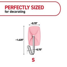 Command™ LTO blossom small wire hook sizes image, B+ images for e-commerce, small wire hooks, medium hooks, medium designer hook, X-Large hook