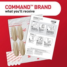 Command™ LTO latte medium designer packaging claim image, B+ images for e-commerce, small wire hooks, medium hooks, medium designer hook, X-Large hook