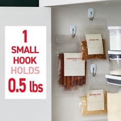 Command™ LTO sky small wire hook holds 0.5lbs image, B+ images for e-commerce, small wire hooks, medium hooks, medium designer hook, X-Large hook