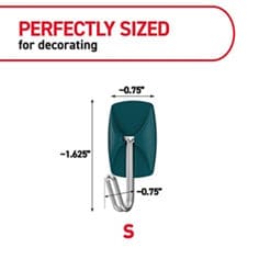 Command™ LTO twilight small wire hook sizes image, B+ images for e-commerce, small wire hooks, medium hooks, medium designer hook, X-Large hook