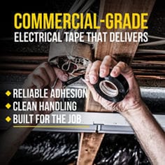 Scotch® 700 B+ Eletrical Tape, featured benefir commercial HERO. Key Visual.