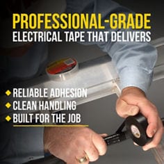 Scotch® Super 88 B+ Eletrical Tape, featured benefit hero. Key Visual.