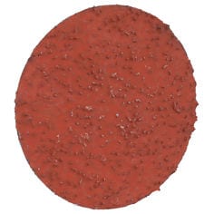 An orange 3M Roloc Fibre Disc 787C, 36+, TR
