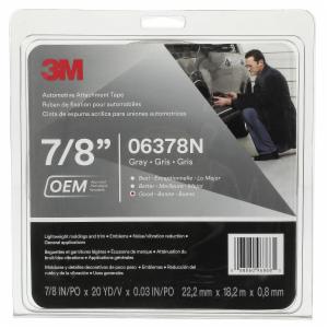 3M™ Automotive Attachment Tape 06378N, Gray, 0.76 mm, 7/8 in x 20 yd, 12 Roll/Case image 3M™ Automotive Attachment Tape 06378N, Gray, 0.76 mm, 7/8 in x 20 yd, 12 Roll/Caseimage