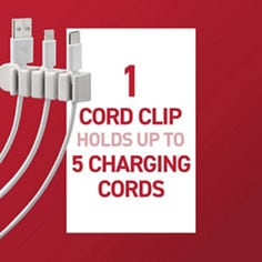 Command™ Bplus cord clip 17306, organizer usp white ecommerce image