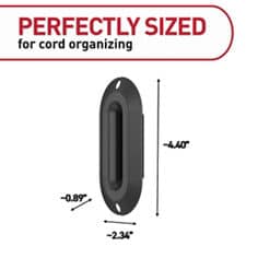 Command™ Bplus cord wrap 17307 product dimensions black ecommerce image