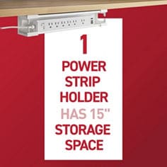 Command™ Bplus powerstrip holder 17310 organizer usp white ecommerce image