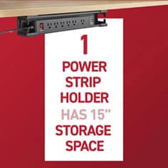 Command™ Bplus powerstrip holder 17310 usp black ecommerce image