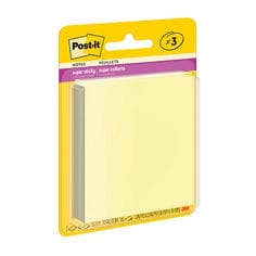 Post it® Canary Yellow, 3321-SSCY CRIP, JPG file, 3 Sticky Note Pads, 3 x 3 in., School Supplies, Office Products, Sticky Notes for Vertical Surfaces, Monitors, Walls and Windows, product single image.