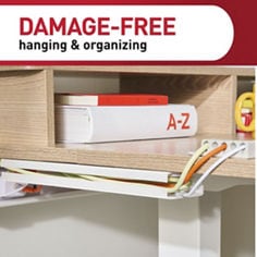 Command™ bplus application, WARP, cable management channel damage free white image