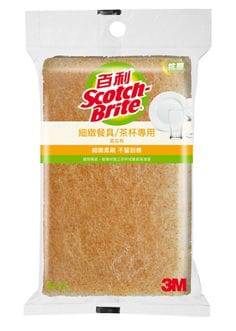 3M™ 百利™ 細緻餐具/茶杯專用菜瓜布3片裝(小黃)