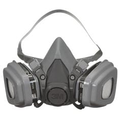 Respirador Reutilizável 3M™ 6200 com Cartucho Químico 6003, Filtro 5N11 e Retentor 501