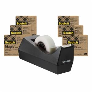 Scotch Magic Tape Made with 66% plant-based adhesive 812-6PC38, 3/4 in x 900 in (19 mm x 22.8 m), 6 pack image Scotch Magic Tape Made with 66% plant-based adhesive 812-6PC38, 3/4 in x 900 in (19 mm x 22.8 m), 6 packimage