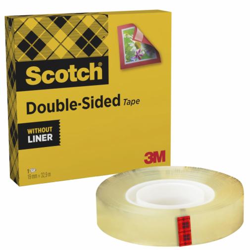 Scotch® doppelseitiges Klebeband, 1 Rolle, 19 mm x 33 m
