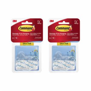 Command Clear Small Hooks Value Pack 17092CLR-6ES, 6 hooks, 10 strips image Command Clear Small Hooks Value Pack 17092CLR-6ES, 6 hooks, 10 stripsimage
