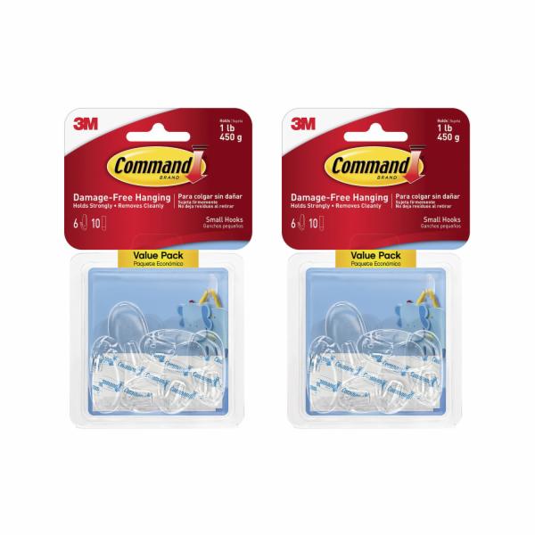 Command Clear Small Hooks Value Pack 17092CLR-6ES