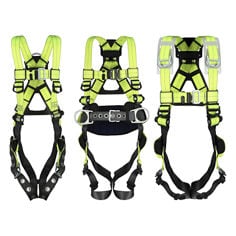 3 different configurations of 3M DBI-SALA ExoFit X50 Safety Harnesses