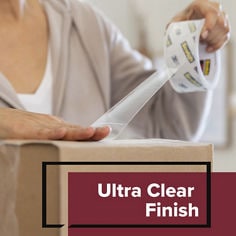 Scotch Tear by Hand packaging tape, Ultra clear finish B+ Image