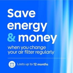 Filtrete™ B Plus image highlighting DP save message for ecommerce use.