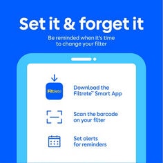 Filtrete™ B Plus image supporting ecommerce app message for digital use.