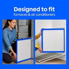Filtrete™ B Plus image highlighting fit message for ecommerce use.