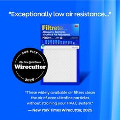 Filtrete™ B Plus image highlighting MPR 1900 Wirecutter message for ecommerce use.
