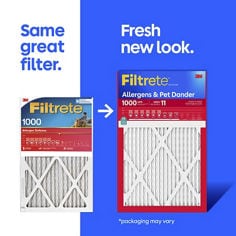 Filtrete™ MPR 1000 image showing updated new packaging content.