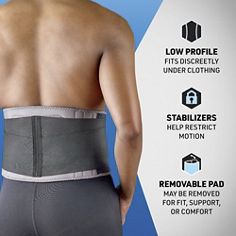 Ace Bplus Icons Back Stabilizer, Low Profile, Help Restrict Motion, Removable Pad