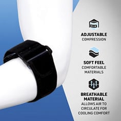 Ace Bplus Icons Elbow Strap, Adjustable, Comfortable, Breathable Material