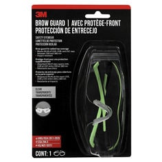 3M Brow Guard Eyewear 47100 with black/green frame and clear lens center package photo