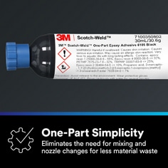 This is an infographic of 3M™ Scotch-Weld™ One-Part Epoxy Adhesive 6105, Image 2.