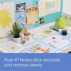 Post it®, High Five Notes, SBTS26-HFN-1, B+ 03, 1.9x1.9in (48x48mm), 12 Pads, 25 sheet, 300 sheets total, sticks securely, removes cleanly.