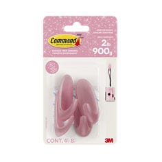 Command™ Medium Glitter Hooks 17091BSG-4EF, Blossom Glitter, rightside, In Package, English/French