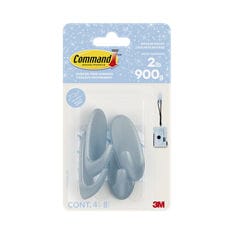 Command™ Medium Glitter Hooks 17091SKG-4EF, Sky Glitter, straight, In Package, English/French