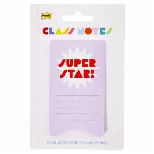 Post-it Class Notes Super Star SBTS26-CN-10, 2.2×3.9in (55x99mm), 50 sheet, 100% PEFC, SGSCH-PEFC-COC-110078image