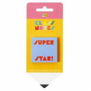 Post-it Class Notes Super Star SBTS26-CN-12, 2x2in (50x50mm), 100 sheet, 100% PEFC, SGSCH-PEFC-COC-110078image
