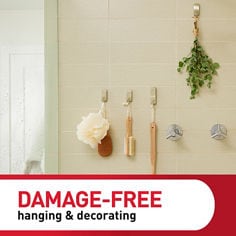Command™ Bath Small Satin Nickel Hook | 3M United States