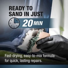 Bondo® Long Strand Filler. Ready to sand in just 20 minutes