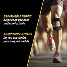 Key visual featuring the breathable, adjustable design of the FUTURO™ Adjustable Knee Dual Strap, catalog ID 09195ENR.
