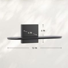 Command™ DCR04MB bplus02 image, decor, twist, metal wall shelf, dimensions
