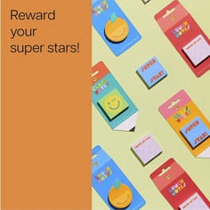Render of Post-it® Class notes. Reader: Reward your super stars.