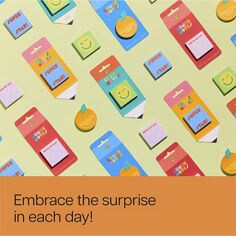 Render of Post-it® Class notes. Reader: Embrace the surprise in each day.