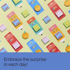 Render of Post-it® Lunch notes. Reader: Embrace the surprise in each day.