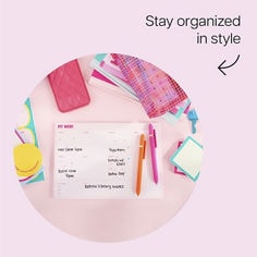 Post-it®, Evergreen Collection, Blank Weekly Calendar, 9.9 in x 6.9 in, 50 sheets, Stay organized in style.