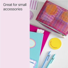 Post-it®, Evergreen Collection, Plaid Pen Pouch, 8.75 in x 6 in, Great for small accessories.