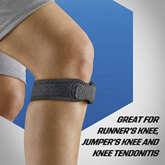 ACE™ Adjustable Knee Strap, 207359, B+ key visual highlighting product usage.