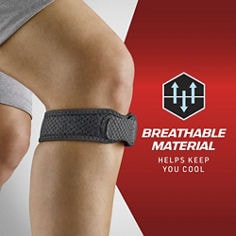 ACE™ Adjustable Knee Strap, 207359, B+ key visual highlighting breathable material.